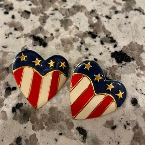 American flag earrings
